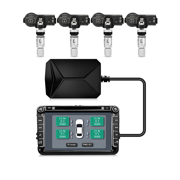 Bộ cảm biến áp suất lốp trong TPMS dùng cho ô tô màn hình DVD Android