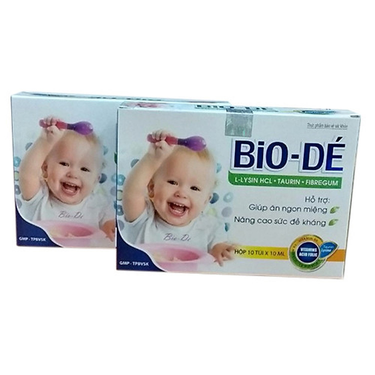 Combo 2 Hộp Siro BIODÉ Dành Cho Trẻ Biếng Ăn Giúp Kích Thích Ăn Ngon, Bổ Máu Và Tăng Cường Sức Đề Kháng, Tiêu Hóa Tốt 20 Túi/Hộp