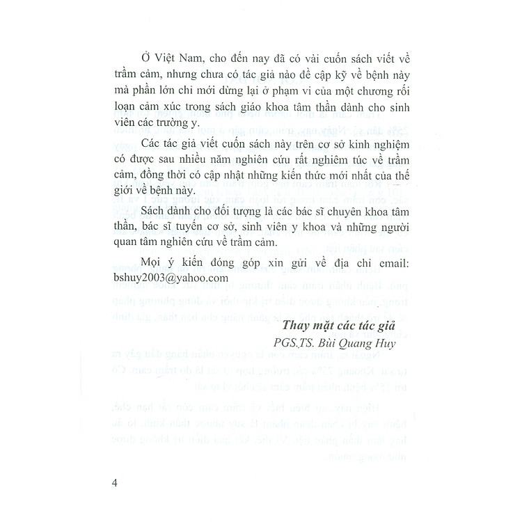 Rối Loạn Trầm Cảm (Tái bản lần thứ nhất có sửa chữa và bổ sung) - Ảnh 4