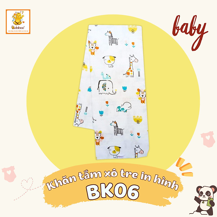 Khăn tắm cho bé Babiboo 75x85cm Chính hãng Giá rẻ - Hình ảnh 2