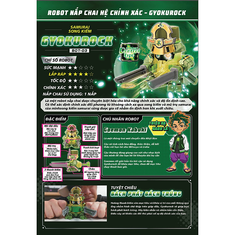 Robot Takara Tomy Gyokurock Samurai Chính hãng Tiết kiệm - Hình ảnh 5