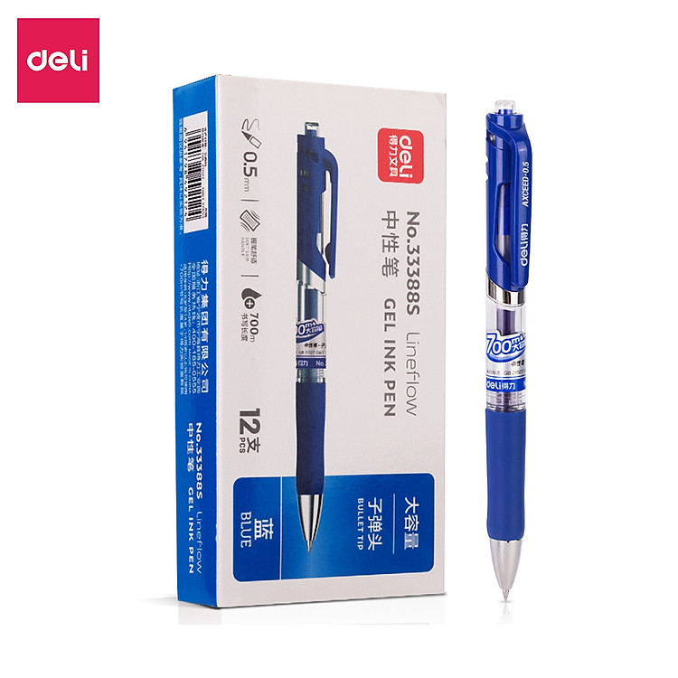 Bút Gel Bấm Deli 0.5mm (Nhiều màu)