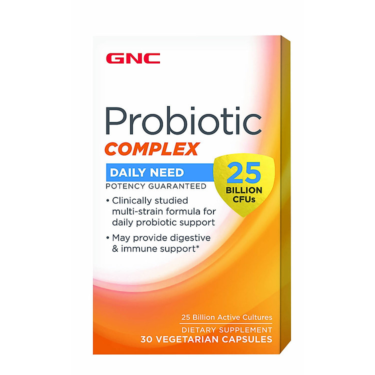 Thực Phẩm Bảo Vệ Sức Khỏe GNC Probiotic Complex Daily Need 25 Billion CFUs 30 Viên Nang