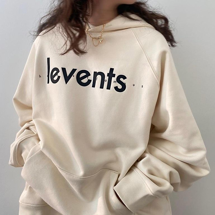 Áo hoodie Levents capsule màu kem Áo khoác nỉ lenvents capsule hoodie cream full tag