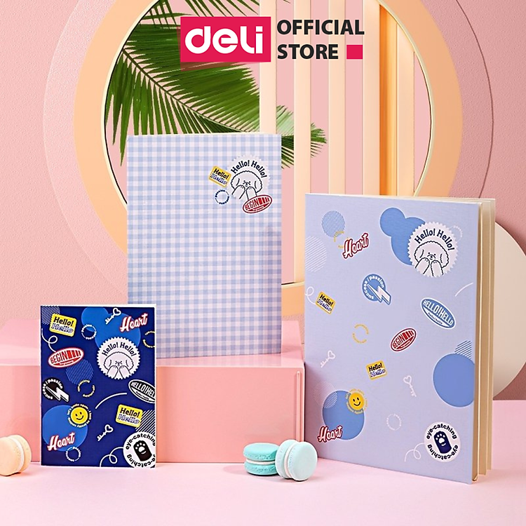 Bộ Sổ Tay Ghi Chép Khâu Gáy 40 Trang Deli (3 cuốn)