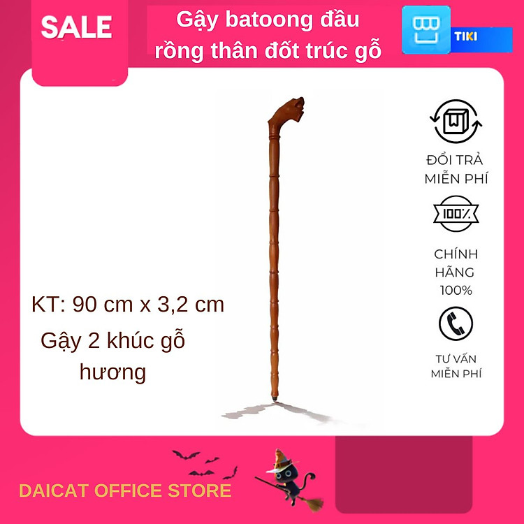 Mua Gậy batoong đầu rồng gỗ hương Uy tín Ưu đãi - Hình ảnh 3