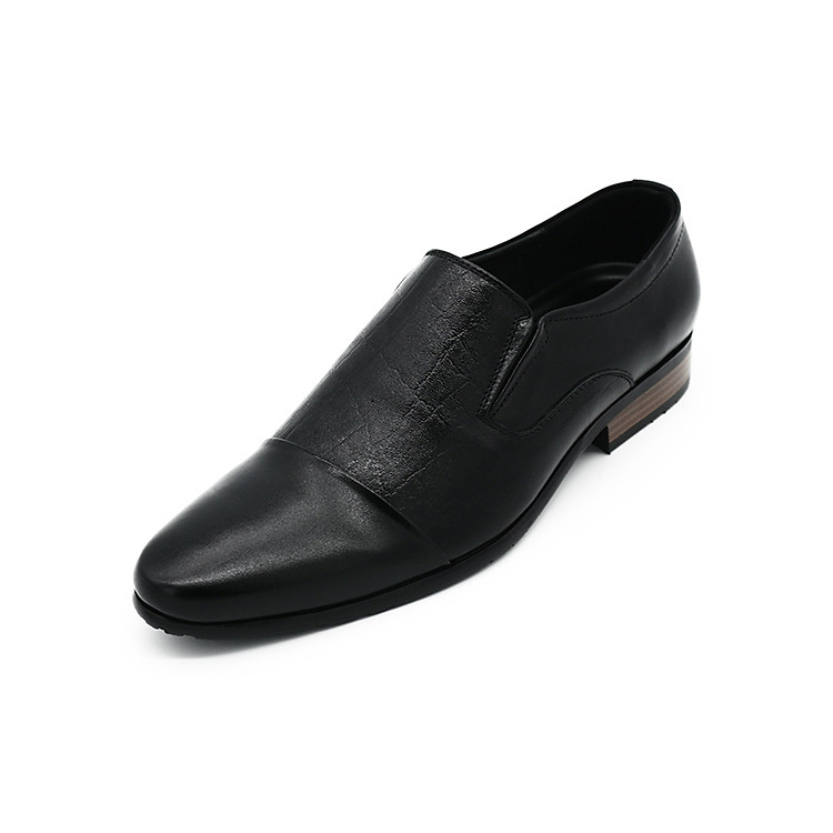 Giày Tây Nam Thủ Công Da Bò Thật K&T Black - GKT1304-01
