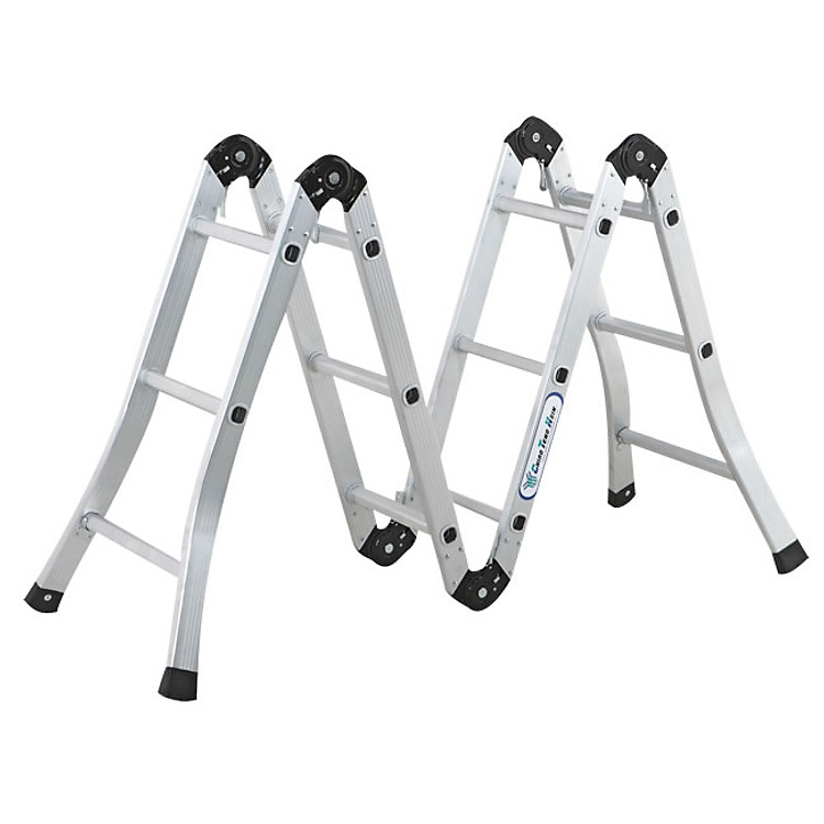 Thang nhôm gấp 4 đoạn đa năng PaL B6-165 khoá tự động,16 tính năng làm việc,