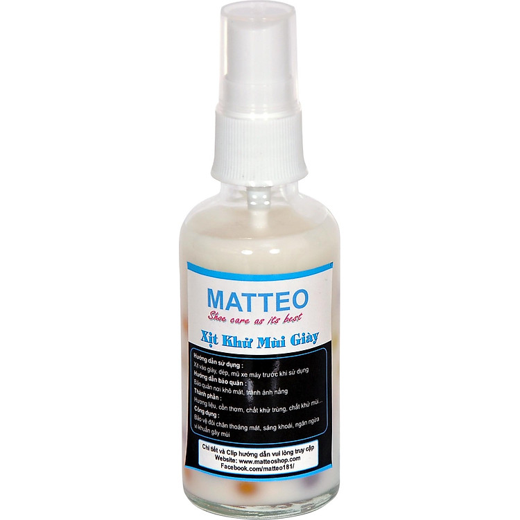 Chai Xịt Khử Mùi Giày Matteo (50ml)