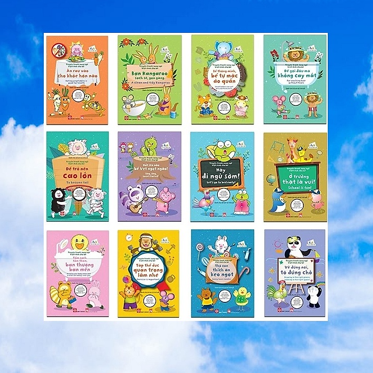 Truyện Tranh Song Ngữ Việt – Anh Cho Bé Về Kỹ Năng Sống (Bộ 12 quyển)
