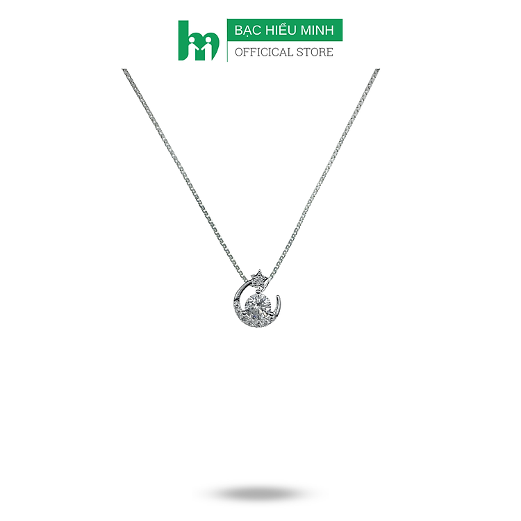 Dây Chuyền Bạc 925 Trăng Sao Siêu Sáng Chính Hãng Bạc Hiểu Minh DMD511