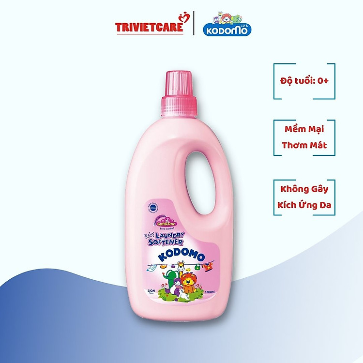 Nước xả mềm vải Kodomo Newborn 1L Chính hãng Giá rẻ - Hình ảnh 2
