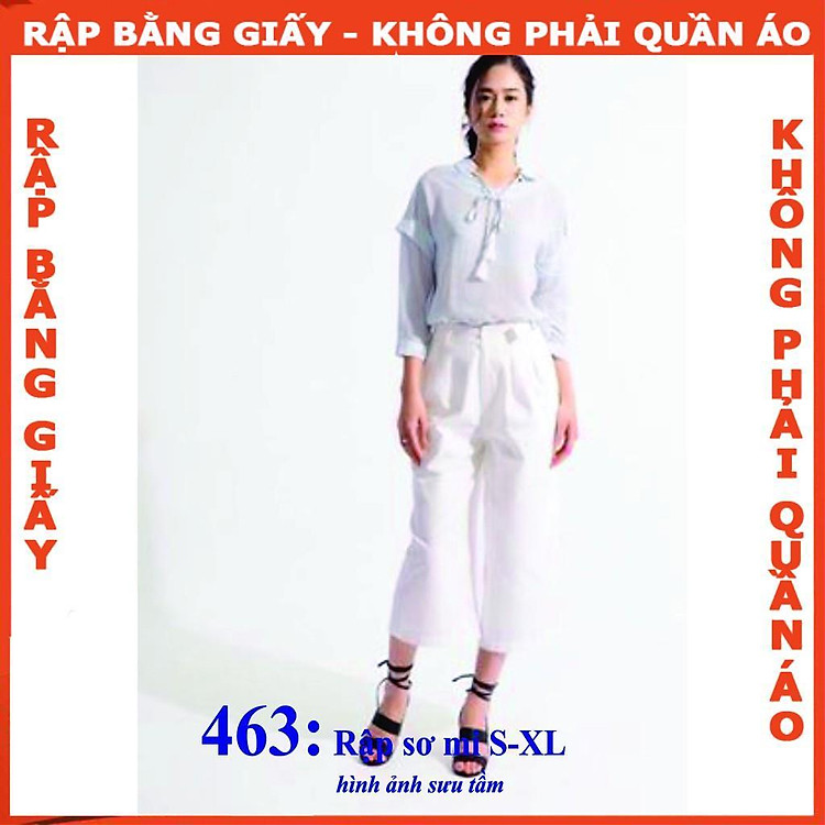 Rập áo sơ mi nữ A0 in màu mã 463
