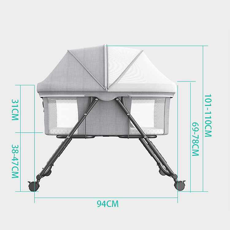 Nôi siêu nhẹ gấp gọn kèm màn HONA Chính hãng Giá tốt - Hình ảnh 3