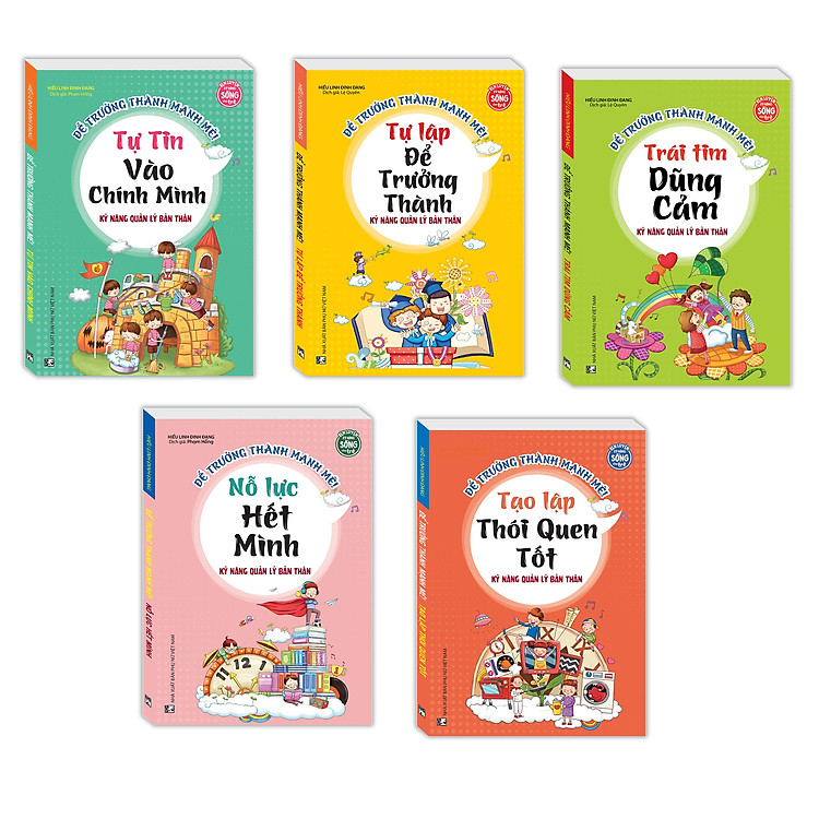 Combo Rèn luyện kỹ năng sống cho trẻ- Để trưởng thành mạnh mẽ hơn. Trọn bộ 5 cuốn/ Sách bản quyền
