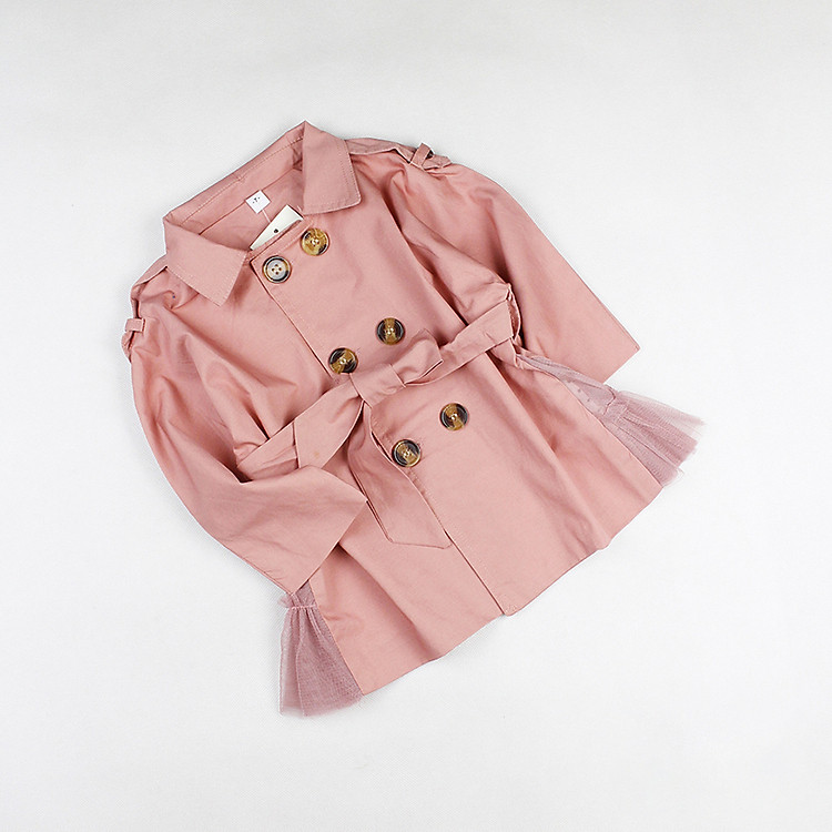 Áo khoác Măngto phối voan cho bé gái hàng Quảng Châu form lớn từ 20 đến 35 kg 01754-01755(2)