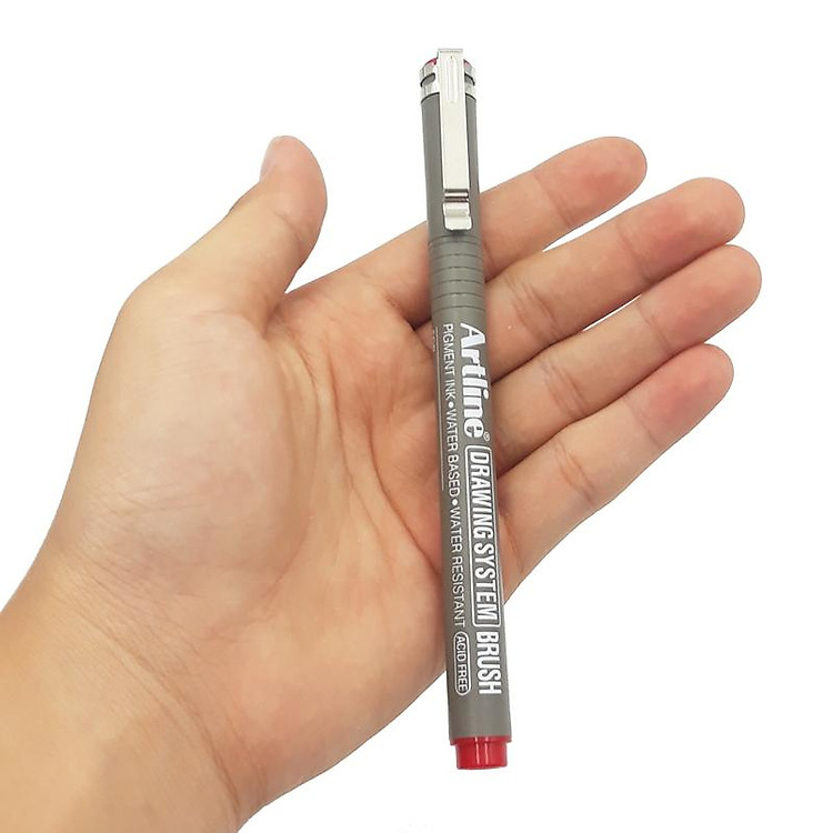 Bút Vẽ Kĩ Thuật Brush Artline EK-23FN - Màu Đỏ - Ảnh 5