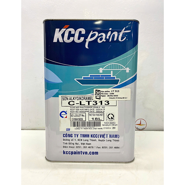 Sơn Alkyd KCC LT313 Base C màu đỏ 2290 _18L