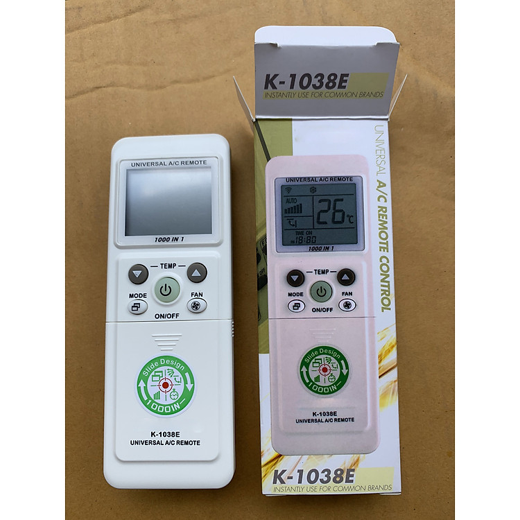 Remote đa năng điều khiển máy lạnh 1000 in 1 nắp trượt cao cấp