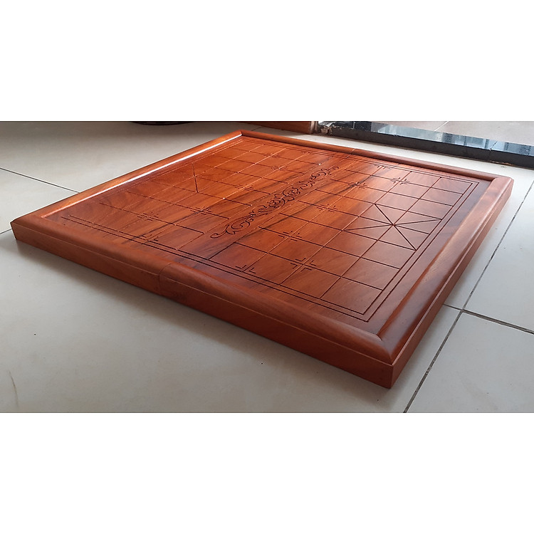 Bàn cờ tướng gỗ đỏ 50x55cm Chính hãng Ưu đãi - Hình ảnh 2