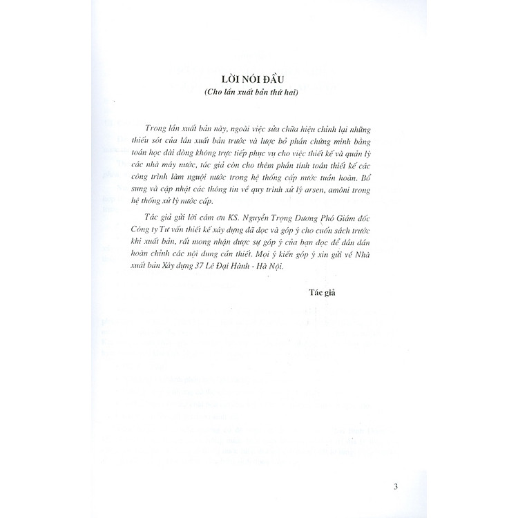 Xử Lý Nước Cấp Cho Sinh Hoạt Và Công Nghiệp (Tái bản năm 2023 có sửa chữa, bổ sung, cập nhật mới) - Ảnh 3