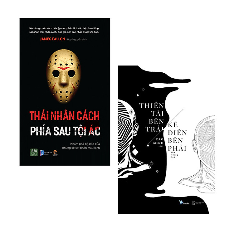 Combo 2 cuốn: Thái Nhân Cách - Phía Sau Tội Ác (Khám Phá Bộ Não Của Những Kẻ Sát Nhân Máu Lạnh) + Thiên Tài Bên Trái, Kẻ Điên Bên Phải( Sách văn học kinh điển khám phá bộ não/ Tặng kèm bookmark)