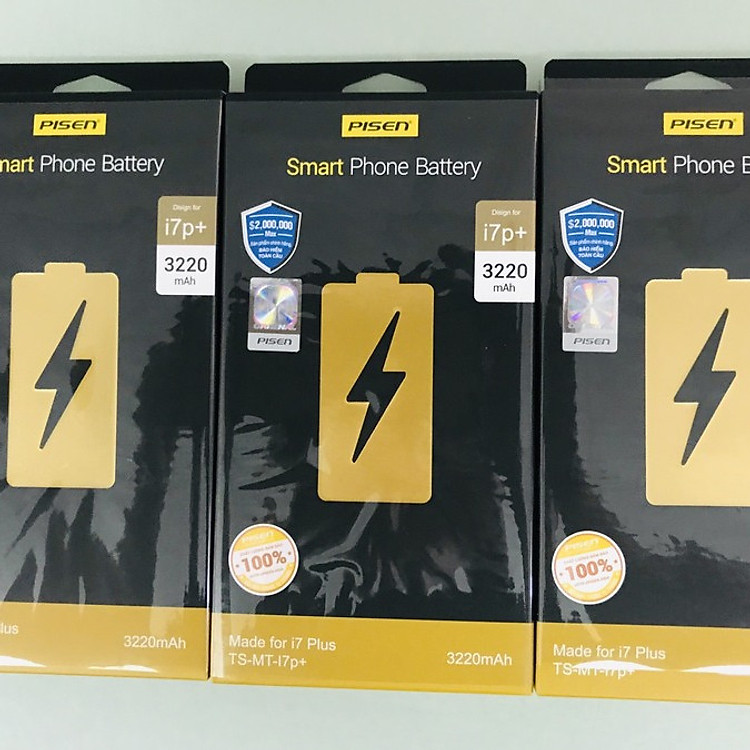 Pin điện thoại Pisen dành cho IPhone 7Plus+ Dung Lượng Cao - Chính Hãng