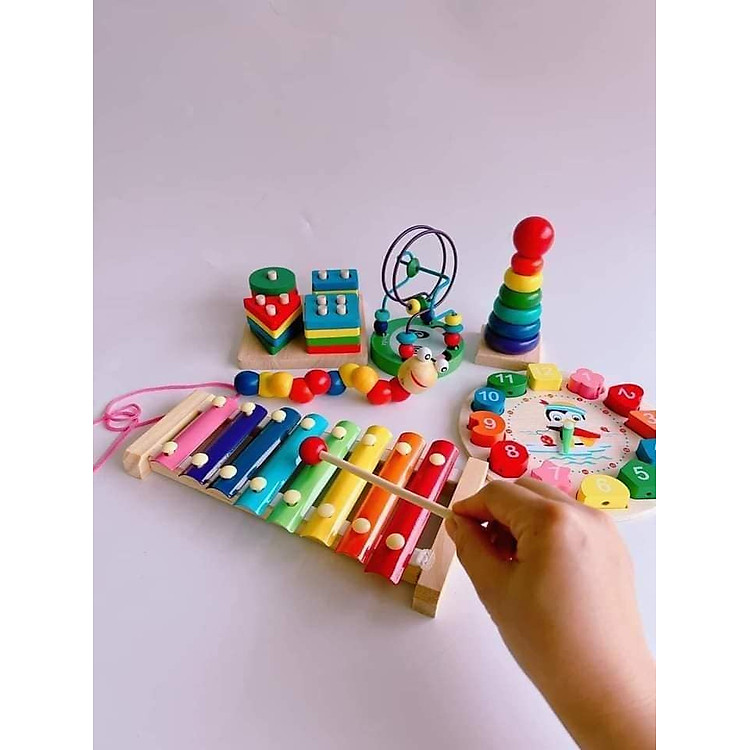 Combo 6 món đồ chơi gỗ Montessori Chính hãng Ưu đãi - Hình ảnh 2