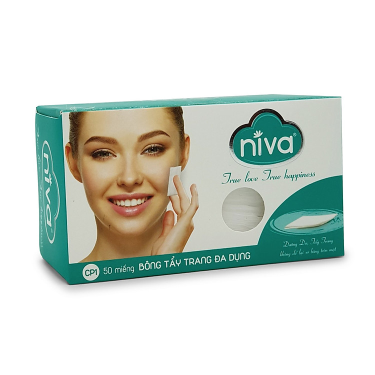 2 Hộp Bông Tẩy Trang Niva CP1 Thành Phần Bông Thiên Nhiên Cao Cấp