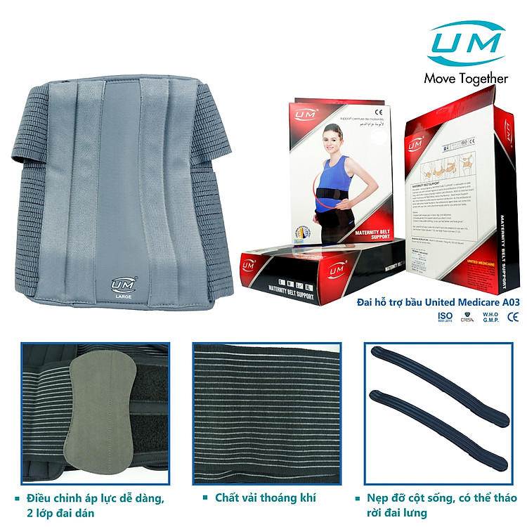 Đai hỗ trợ bầu United Medicare XXL Chính hãng Tiết kiệm - Hình ảnh 3