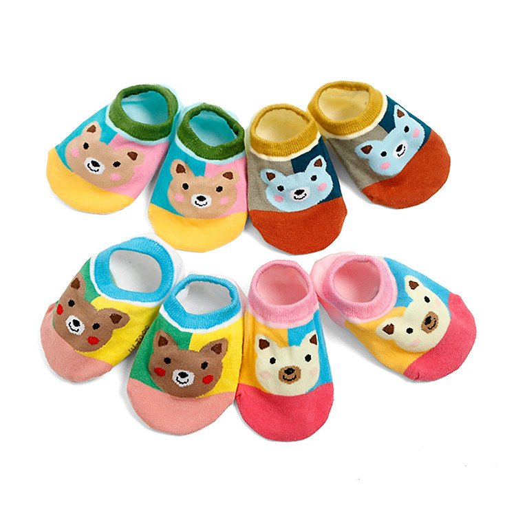 Combo 4 đôi vớ gai cho trẻ sơ sinh 3th-12th