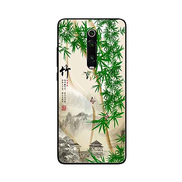 Ốp Lưng in cho Xiaomi Mi 9T Mẫu Tranh Làng Tre - Hàng Chính Hãng