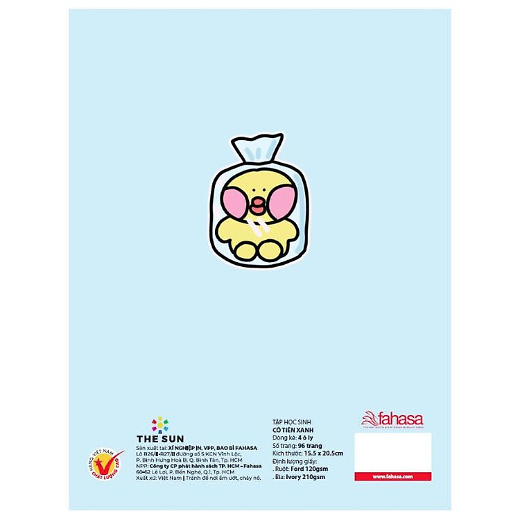 Tập Học Sinh Cô Tiên Xanh 4 Ô Ly (96 trang, 100gsm) - Ảnh 3