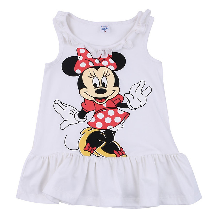 Đầm Bé Gái Mickey BONCHOP ĐBG-8092518T (Trắng)