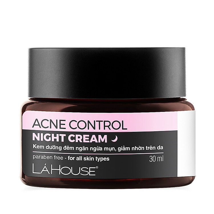 Kem dưỡng đêm dành cho da mụn, giảm thâm mụn, mờ sẹo, sáng da Lá House Acne Control Night Cream 10ml/30ml