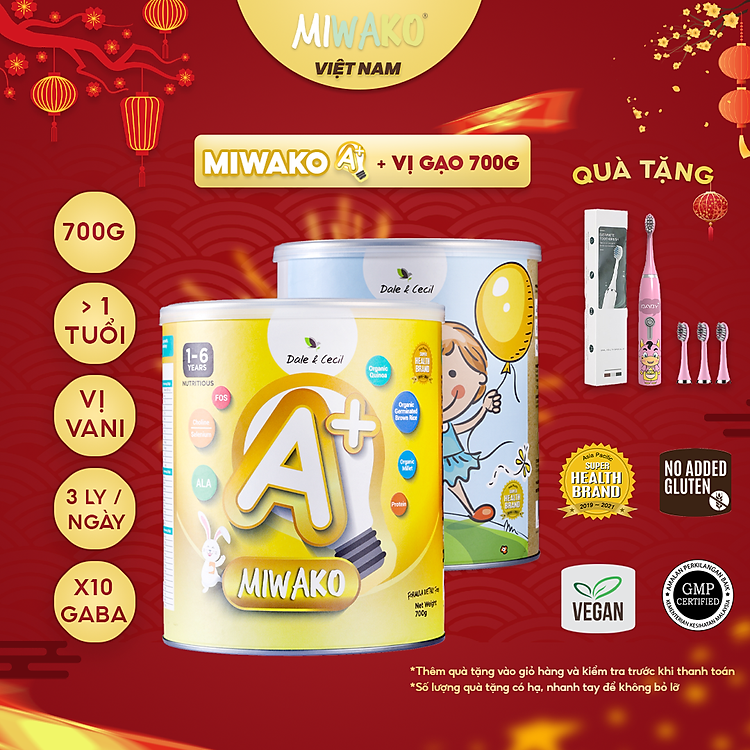 Combo 2 Hộp Sữa Hạt Miwako A+ Uy tín Ưu đãi