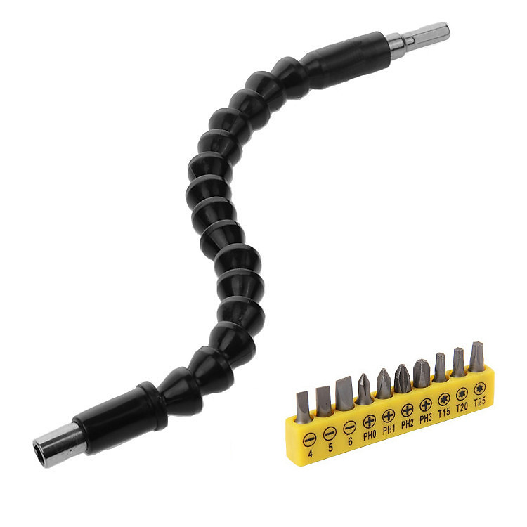 Thanh chuyển hướng vặn vít + 10 đầu vít