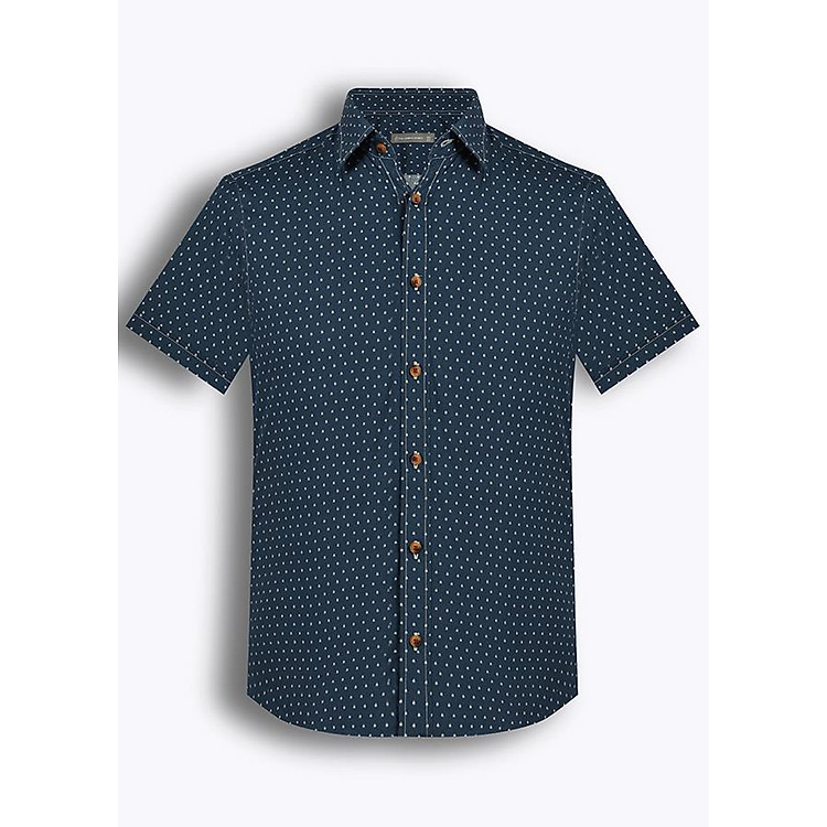 Áo Sơ Mi Nam Tay Ngắn Họa Tiết The Shirts Studio Hàn Quốc TD42F2313NY SIZE 95