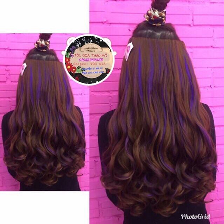 Tóc giả kẹp dãi phím 6 cái