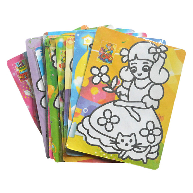 Bộ 5 Tranh cát khổ A4 kích thước 21,5 x 29cm - Giao ngẫu nhiên