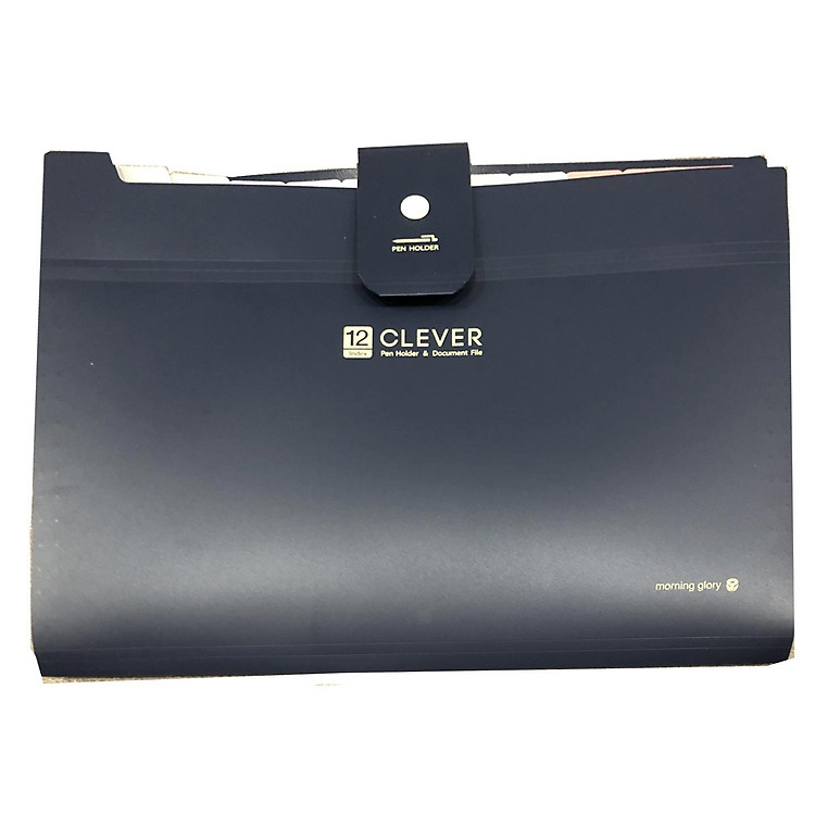 Bìa 12 Ngăn Clever Simple (Xanh Navy)