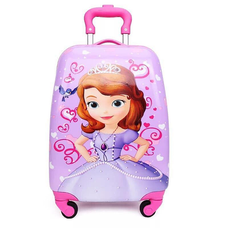 Vali kéo 360 Size 18' cho bé họa tiết công chúa Sophia
