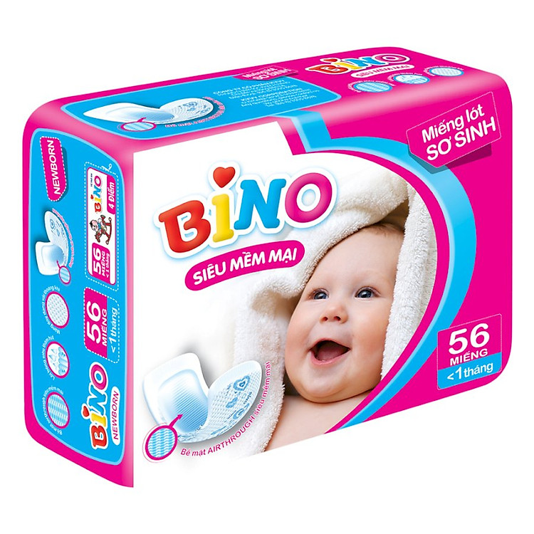 Miếng Lót Sơ Sinh Bino (56 Miếng)