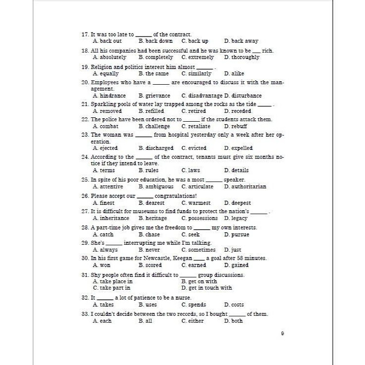 Hướng Dẫn Ôn Tập Và Làm Bài Thi Tiếng Anh Lớp 12 - Ảnh 6