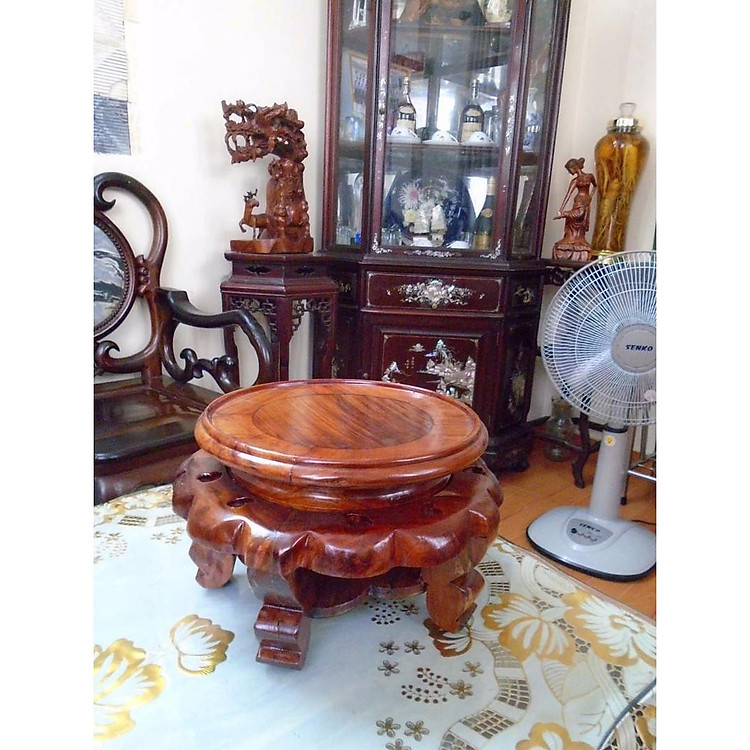 đôn gỗ hương Mặt 24cm x cao 16cm