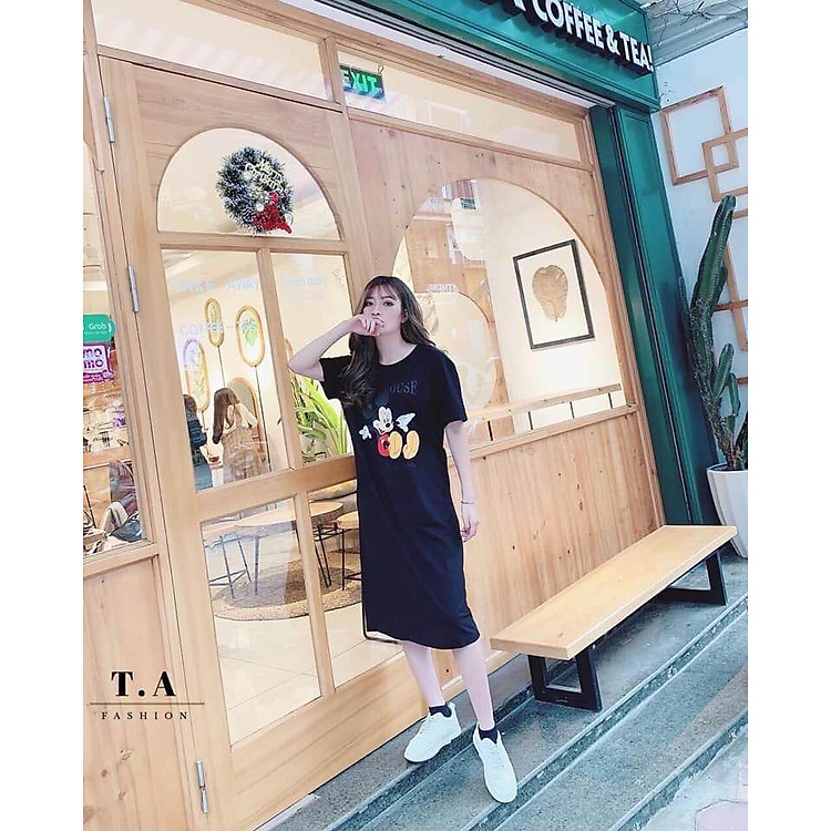 Đầm bầu mặc nhà suông cotton thời trang