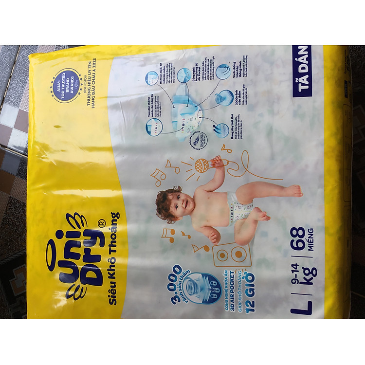 Tã dán Unidry L68 cho bé 9-14kg Chính hãng Ưu đãi - Hình ảnh 3