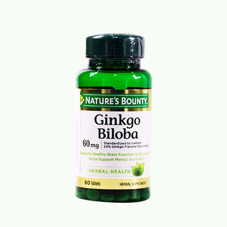 Viên Uống Bổ Não Ginkgo Biloba Nature's Bounty - 60 Viên