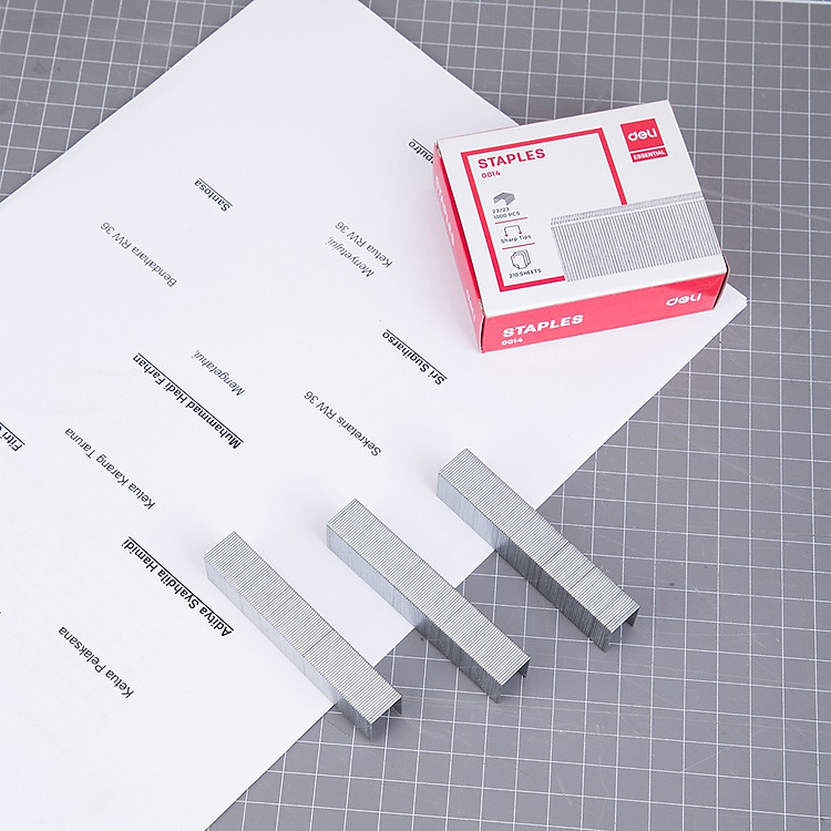 Hộp Đinh Ghim Dập 23/23 Deli 14 (210 tờ) - Ảnh 4