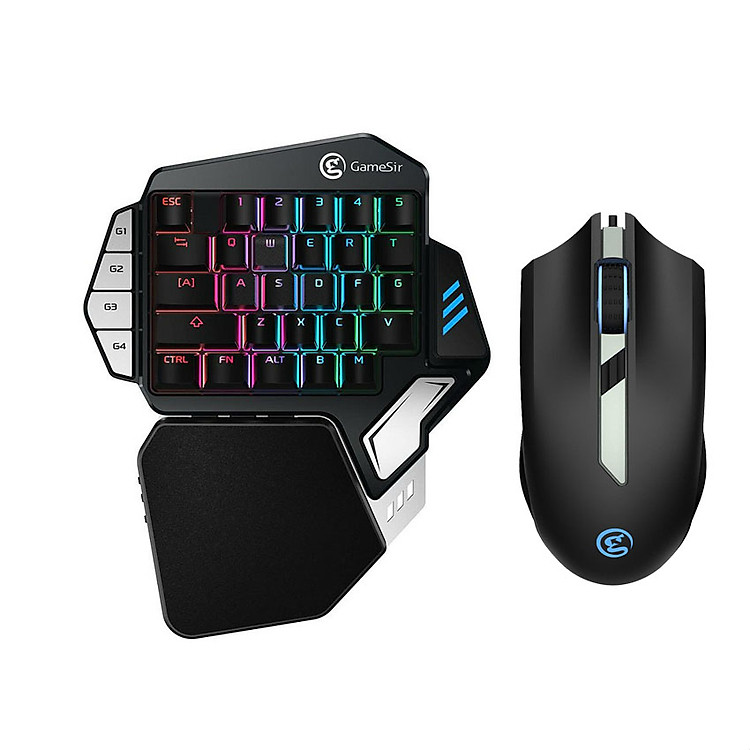 Combo bàn phím cơ GameSir Z1 Keypad và chuột Gamesir GM100 Gaming hỗ trợ chơi game Pubg, Fortnite, Rules of Survival Moblie cho iPhone, Ipad và Android, PC - Hàng chính hãng